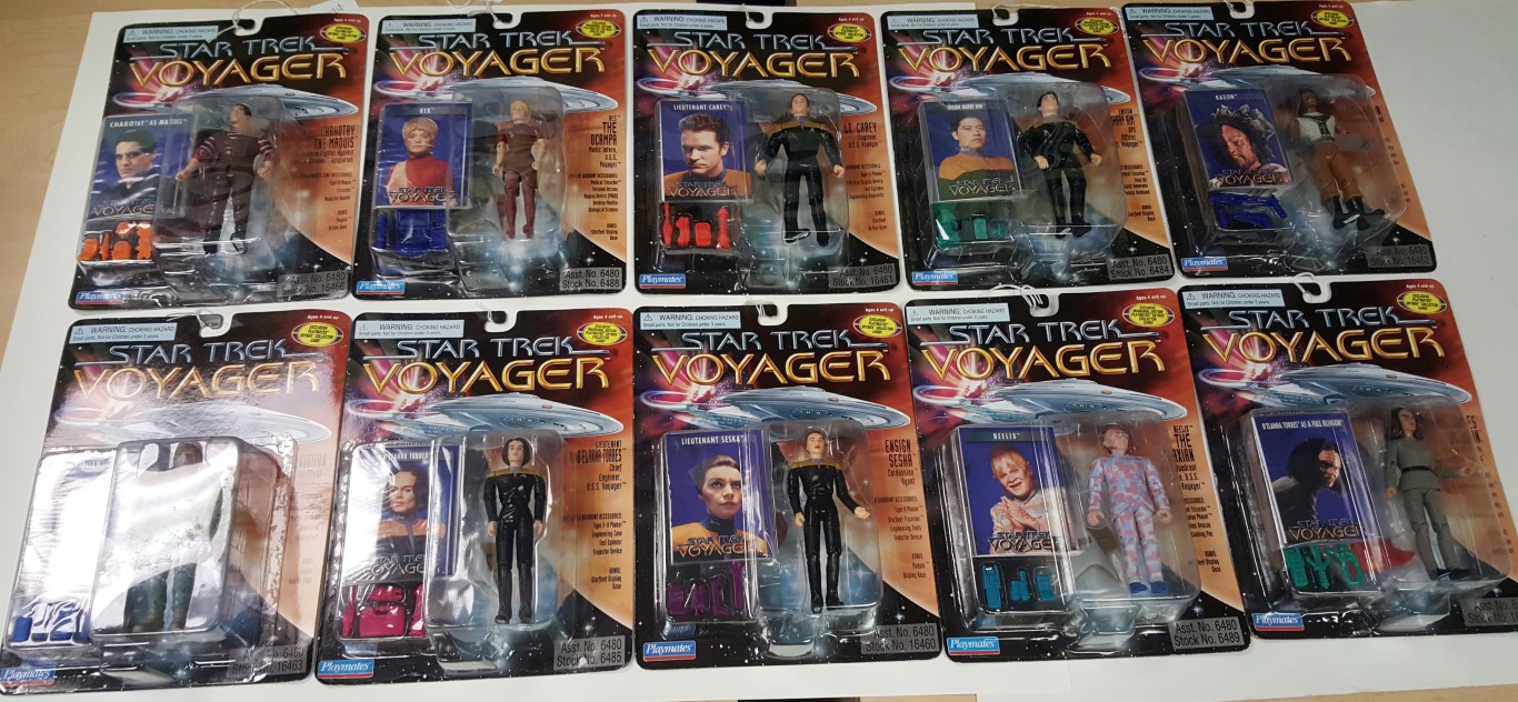 Star Trek (10x) figure lot #10 – Voyager Set – Vintage Toy Mall