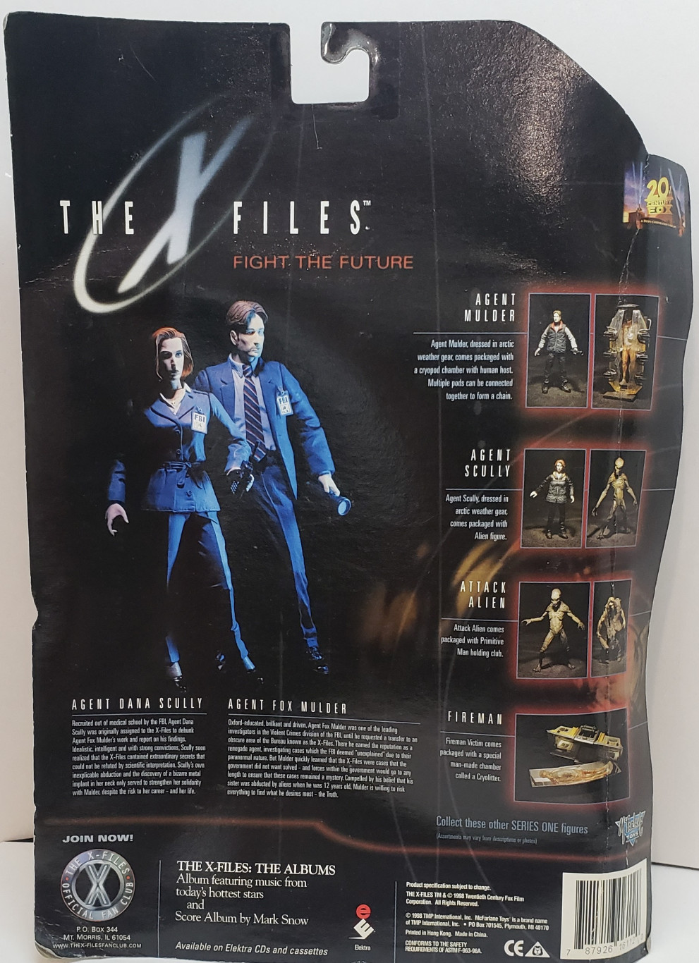 McFarlane Toys 1998 The X-Files Series 1 Agent Scully With Alien Action Figure for sale online