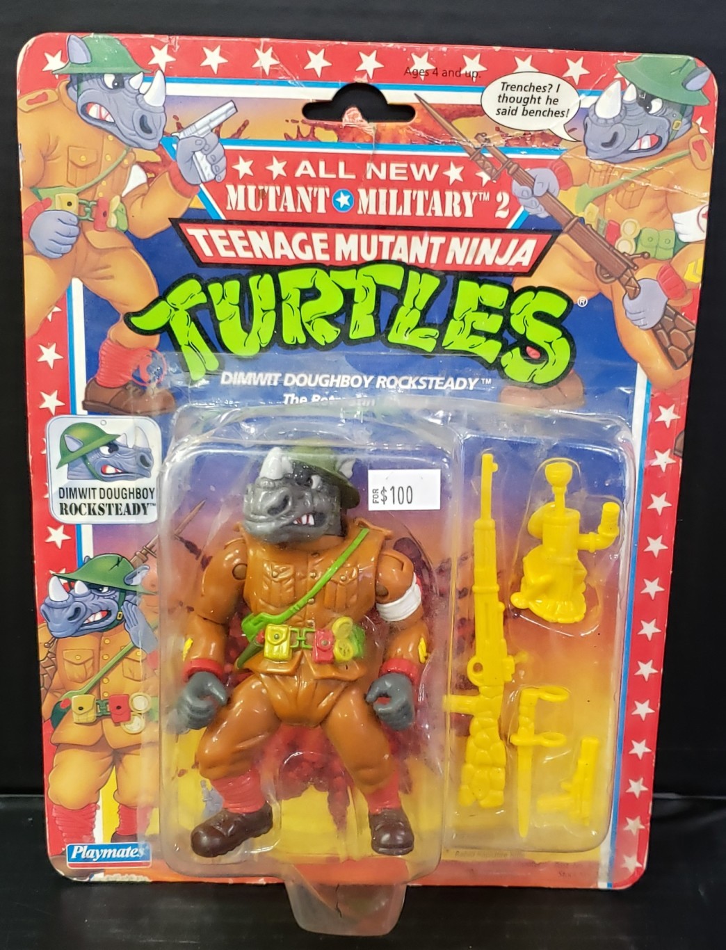 Vintage 1992 TMNT Ninja Turtles Mutant Military Dimwit Doughboy Rocksteady