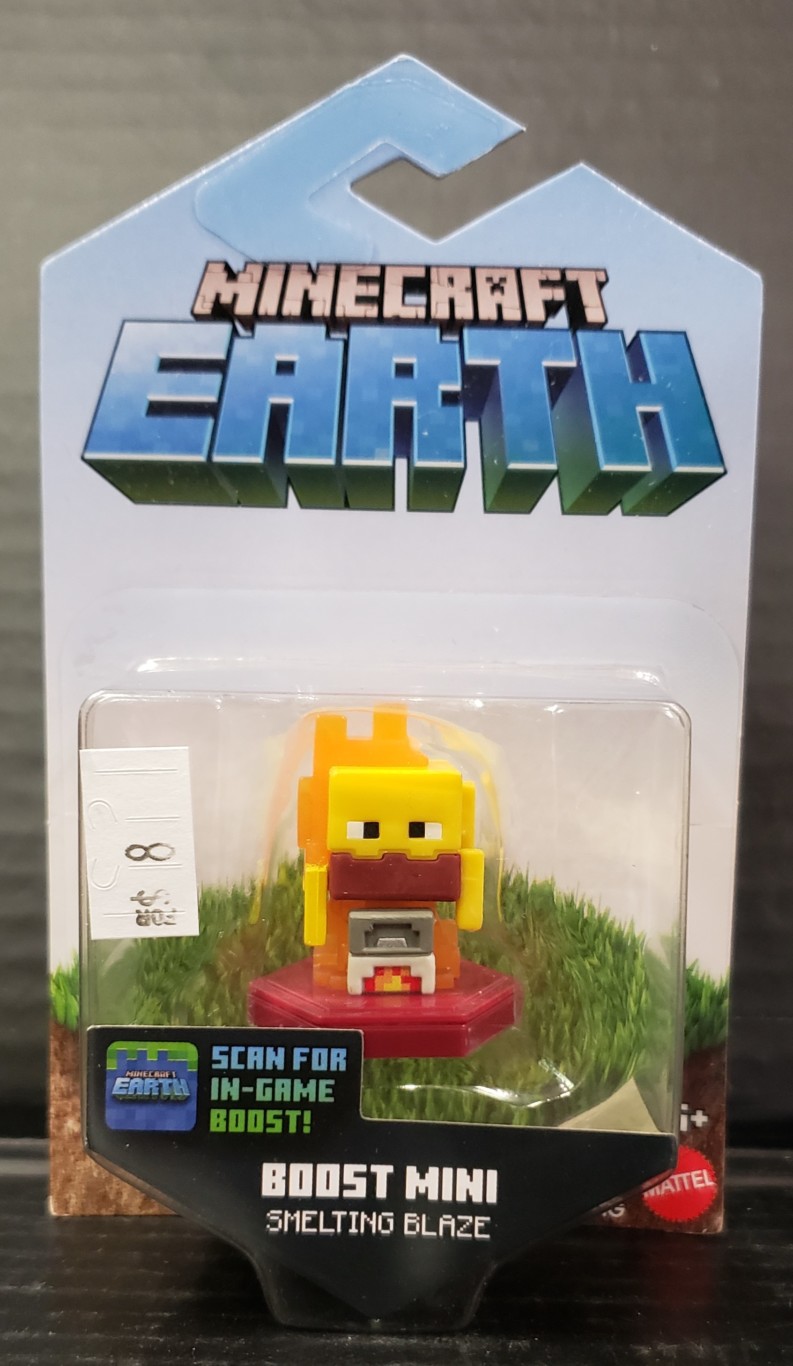 Minecraft Earth! Boost Mini -Smelting Blaze Mini Figure +QR Code! New by  Mattel!